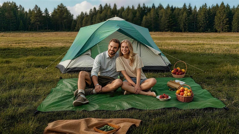 Wind Tour Multifunctional Tarp Waterproof with Carry Bag for Tent Ultralight Outdoor Tent Footprint for Ground Camping Hiking (47.2" x27.6") - Image 4