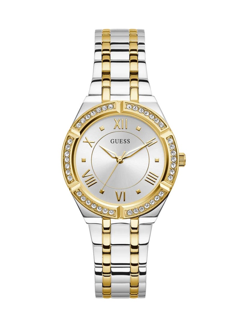 GUESS Ladies Silver Tone/Gold Tone Analog Stainless Steel Watch GW0033L4 - 36mm - Image 1