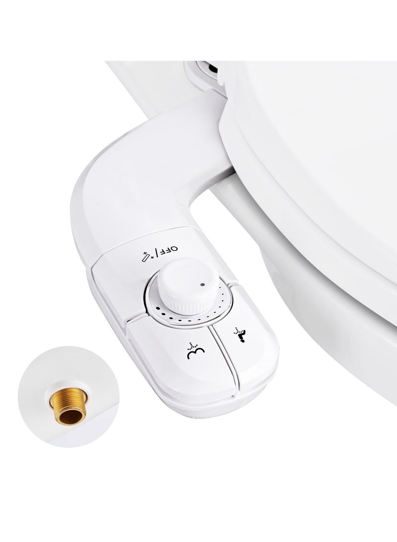 Excefore Bidet Attachment for Toilet, Non-Electric Retractable Self-Cleaning Nozzle for Existing Toilets, Ultra-Slim Bidets for Existing Toilets, Non-Electric, Adjustable Water Pressure (White) - Image 1