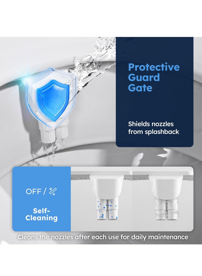 Excefore Bidet Attachment for Toilet, Non-Electric Retractable Self-Cleaning Nozzle for Existing Toilets, Ultra-Slim Bidets for Existing Toilets, Non-Electric, Adjustable Water Pressure (White) - Image 4