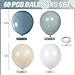 Froova Dusty Blue Balloons 12 Inch Slate Baby Blue and Sand White Balloons for Boys Baby Shower Bridal Shower Engagement Wedding Birthday Party Decorations - Image 4