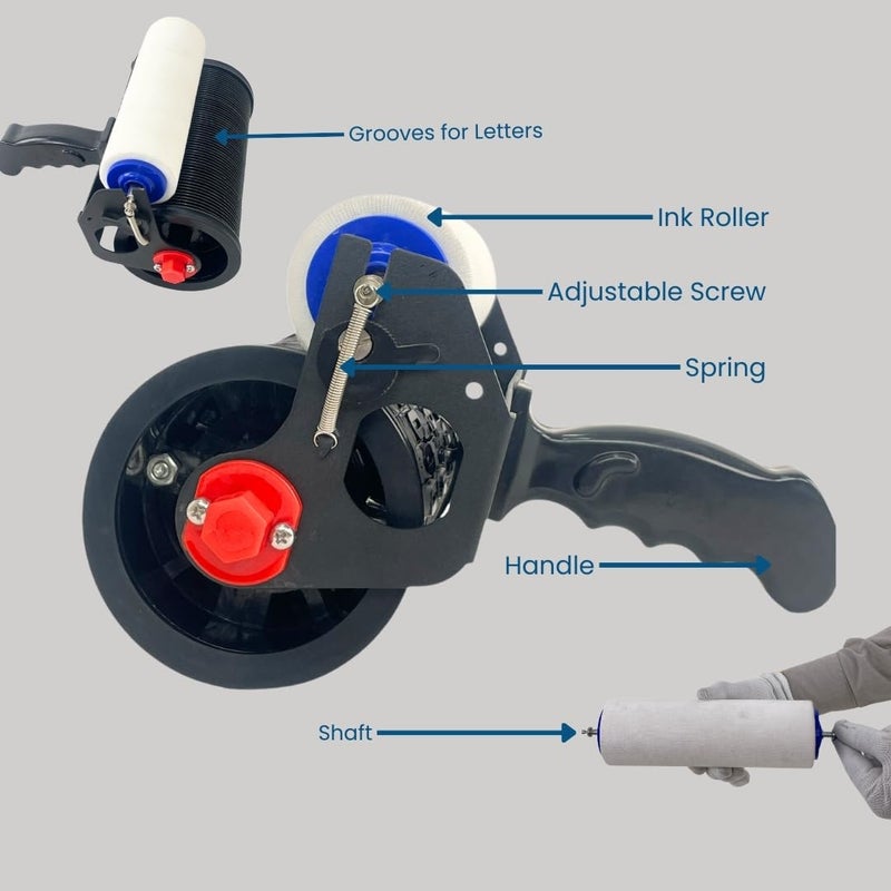 Smartpack Handy Coder Machine for Batch No. MFG. MRP. EXP. Date Printing on Laminated and Without Laminate Carton Box | Handheld Coder Printer | Coder Size - 8 INCH with 25MM Letter Set - Image 3