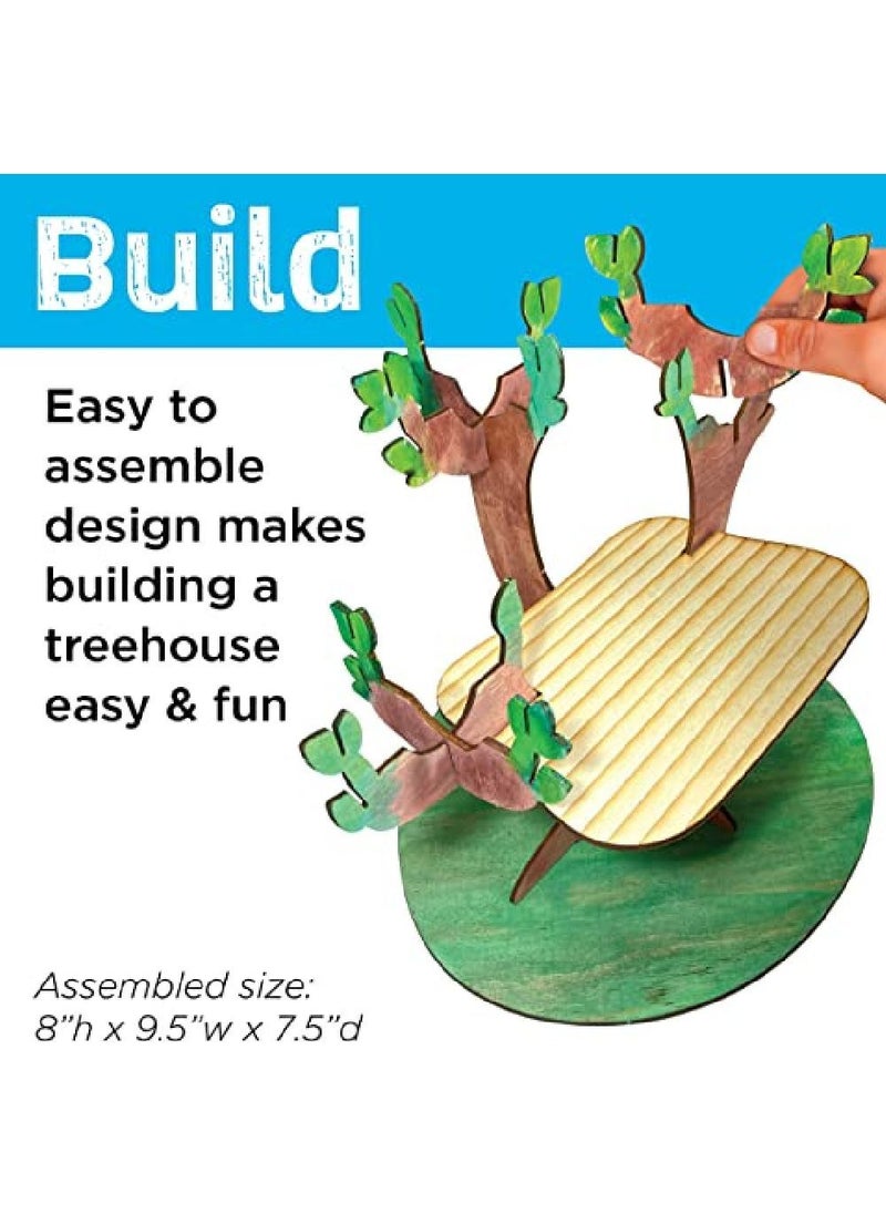Creativity for Kids Creativity for Kids Build & Grow Tree House – DIY Craft Kit for Kids, Build, Paint & Decorate a Miniature Treehouse, Fun & Educational Activity  - Image 4