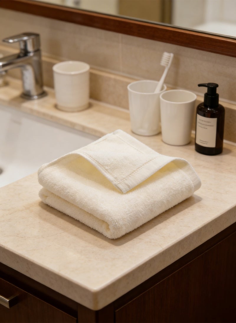 شاربدو طقم مناشف قطنية نقية ناعمة وسميكة للوجه، مقاس 30 × 60 سم، مريحة وماصة، مكون من 6 قطع - Image 3