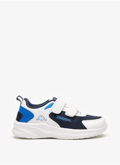 Kappa Boys' Logo Detail Sports Shoes with Hook and Loop Closure  - Image 1
