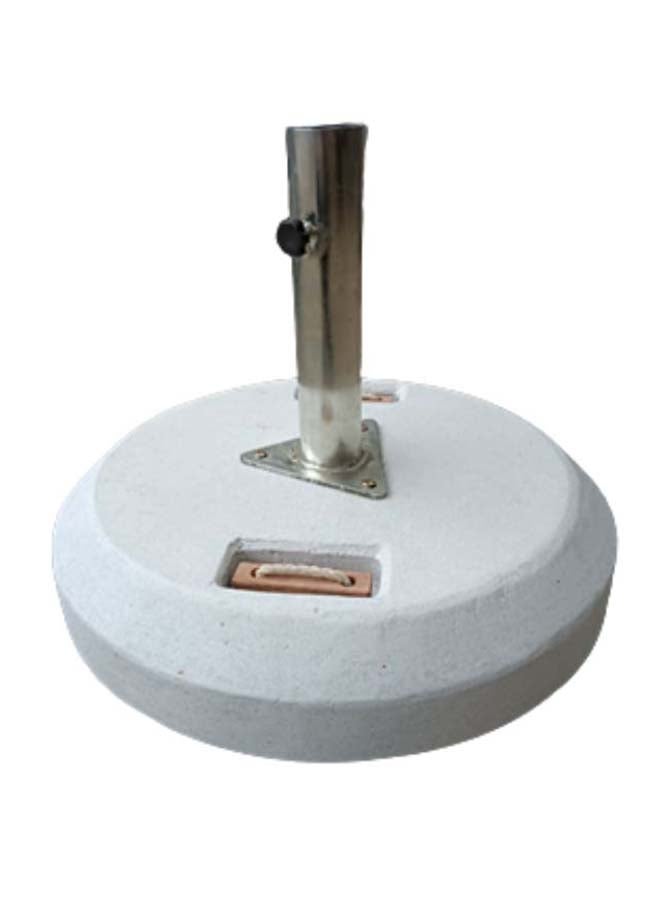 Suncoast SUNCOAST 42kg Concrete Umbrella Base - Grey, 55cm Diameter with Wooden Handles (Engraved with Logo x2) 