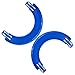 K TOMOTO Curved Track Pieces 180 Degree Banked Turn Compatible with Hot Wheels Racetrack Connectors 2 Packs Blue - Image 3