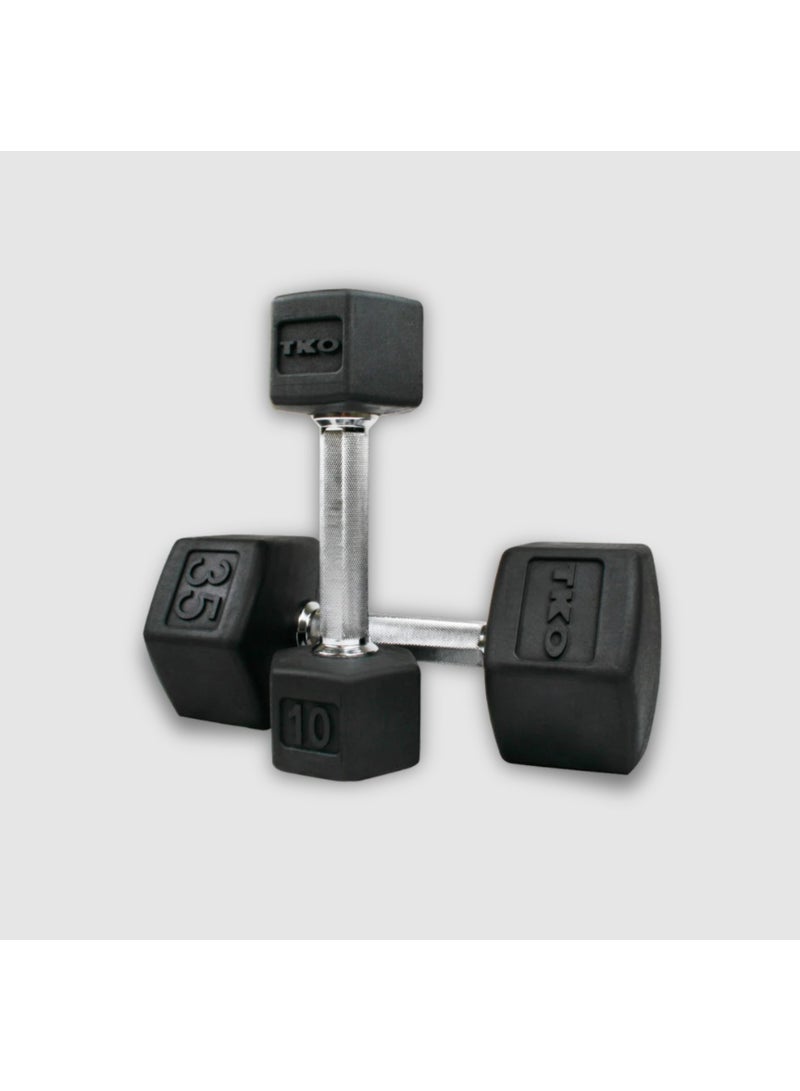 Tri Grip Hex Dumbbells 12lbs | Rubber Coated Free Weights for Strength Training