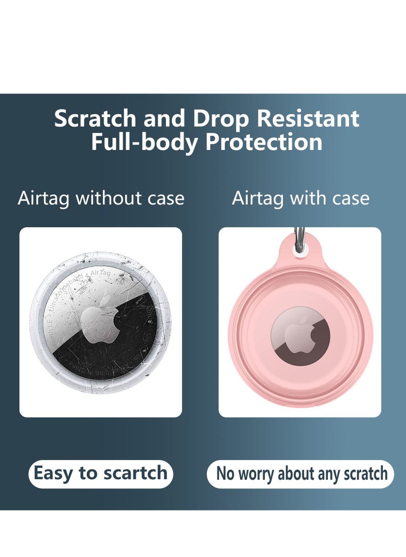 Y&D - Case for Apple AirTag, 4 Pack IPX8 Waterproof AirTag Keychain Holder Lightweight Anti-Scratch Easy Installation Soft Full-Body Shockproof Air Tag Luggage Keys Dog Collar - Image 1