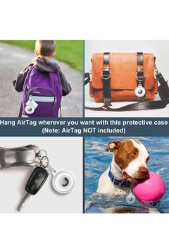 Y&D Case for Apple AirTag, 4 Pack IPX8 Waterproof AirTag Keychain Holder Lightweight Anti-Scratch Easy Installation Soft Full-Body Shockproof Air Tag Luggage Keys Dog Collar  - Image 3