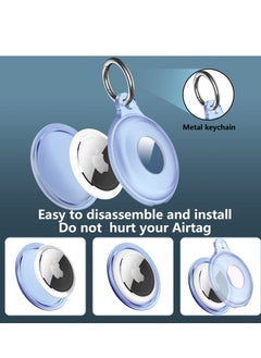 Y&D Case for Apple AirTag, 4 Pack IPX8 Waterproof AirTag Keychain Holder Lightweight Anti-Scratch Easy Installation Soft Full-Body Shockproof Air Tag Luggage Keys Dog Collar  - Image 5