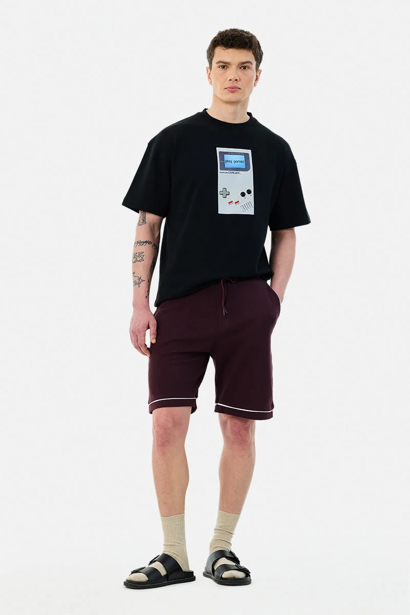 SNITCH Purple Solid Regular Fit Shorts