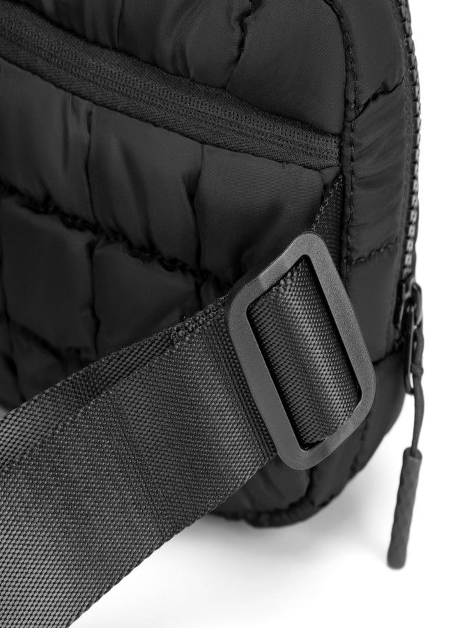 FORZAROCKET Plus Size - Quilted Puffer Belt Bag - Extra Long Strap 75" - Extended Strap - Women Designer Fanny Pack - Stylish Waist Bag - Unisex Crossbody Bag (Black) - Image 4