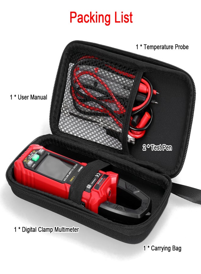 MAYILON Digital Clamp Multimeter Multifunction 600V Voltmeter Tester Amp Volt Meter Auto-ranging NCV True RMS 6000 Counts 60A Current Resistance Capacitance Temperature Diodes Continuity Measurement - Image 4