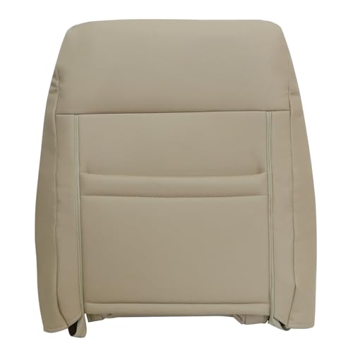 Sekeseauto Driver and Passenger Bottom and Top Lean Back Perforated Leather Seat Covers Tan Compatible with Ford Expedition 2007 2008 2009 2010 2012 2013 2014 - Image 5
