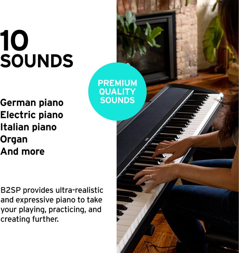 كورج بيانو كورج B2 الرقمي بـ 88 مفتاحًا مرجحًا - أسود - Image 2