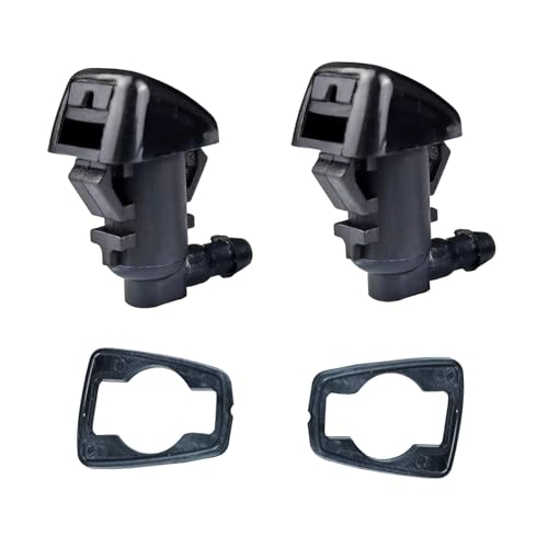 VEELECP Front Windshield Washer Nozzle Wiper Spray Kit Compatible for 2006-2010 Commander Liberty - 2007-2012 Nitro (Pack of 2) Replace # 04806312AA 55157319AA - Image 1