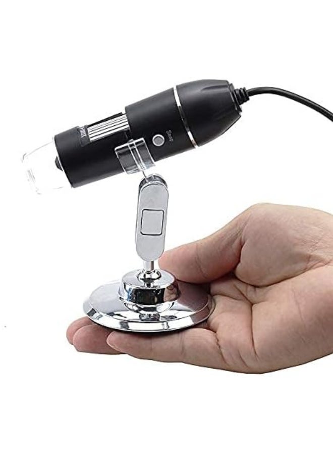 Portable Digital USB Microscope (1600x Magnification) - Type-C Camera Endoscope with 8 Adjustable LEDs - Compatible with Mobile (Android) and PC (Windows/Mac) - For Science, Inspection, and Repair. - Image 3