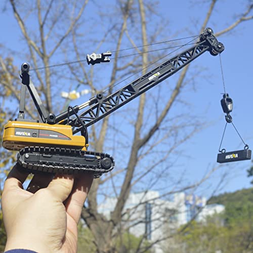 Ailejia Construction Trucks Toys Crane Truck 1/50 Scale DieCast Truck Engineering Car Metal Construction Vehicles Crane Machine Model Toy for Boys (Crawler Crane) - Image 2