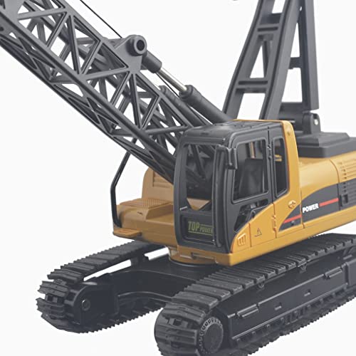 Ailejia Construction Trucks Toys Crane Truck 1/50 Scale DieCast Truck Engineering Car Metal Construction Vehicles Crane Machine Model Toy for Boys (Crawler Crane) - Image 4