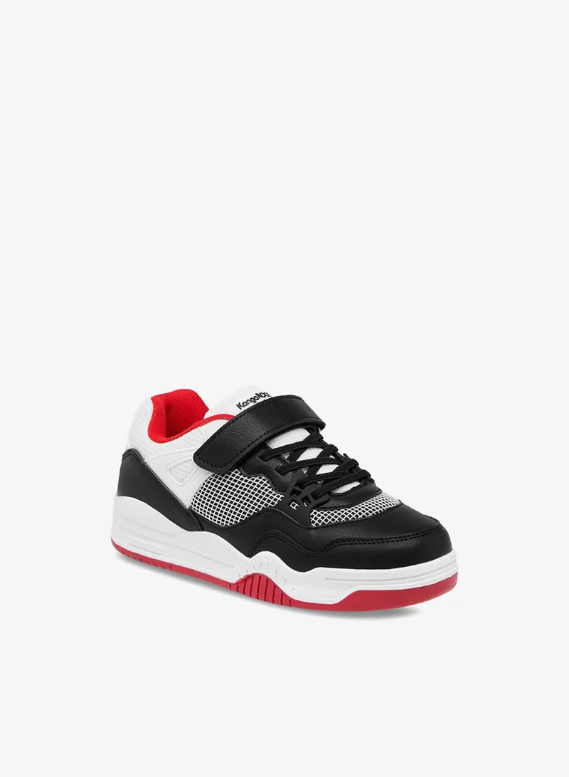 kangaROOS Boys' Panelled Sneakers with Hook and Loop Closure