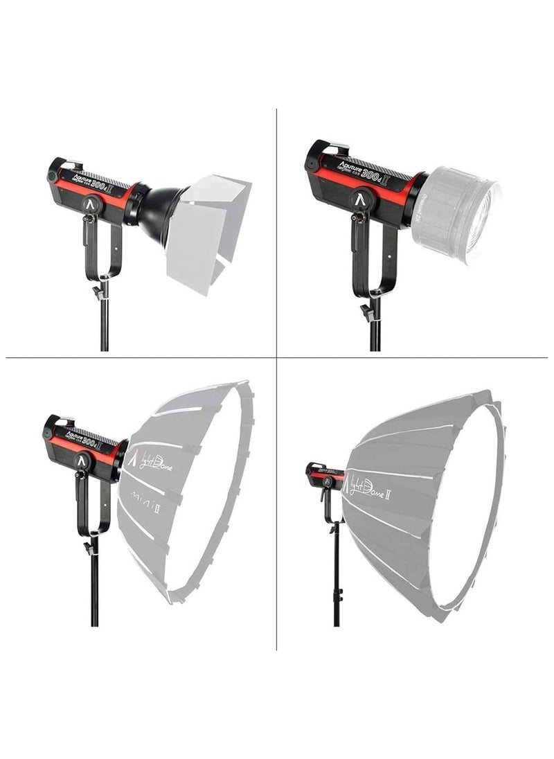 Aputure - Aputure 300d II,Aputure 300d Mark II,Aputure LS C300D II Light Storm 350W 5500K Daylight Balanced Led Video Light CRI 96+ TLCI96+ 45000lux@0.5m with The Reflector 8 Built-in Lighting FX V-mount - Image 1