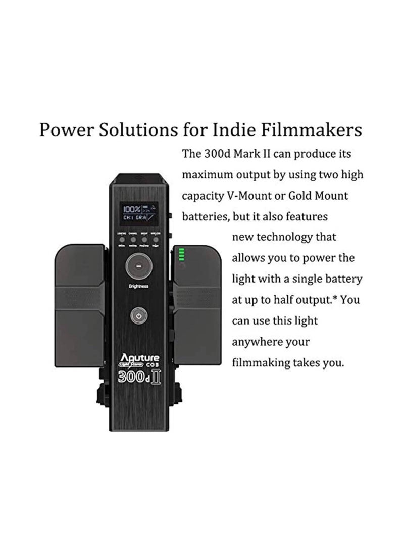 Aputure - Aputure 300d II,Aputure 300d Mark II,Aputure LS C300D II Light Storm 350W 5500K Daylight Balanced Led Video Light CRI 96+ TLCI96+ 45000lux@0.5m with The Reflector 8 Built-in Lighting FX V-mount - Image 1