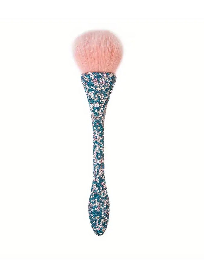 ORiTi Large Mineral Powder Brush Bling Dazzling Luxurious Crystal Rhinestone Synthetic Makeup Brush for Foundation Blush Buffing or Bronzer for Daily Makeup - Image 1