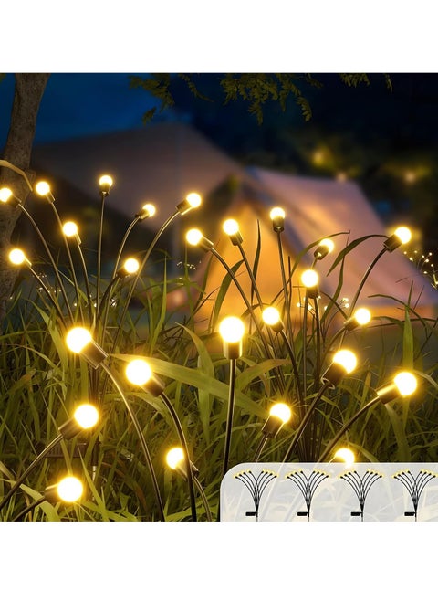 Solar Garden Firefly Lights | 8 LED Solar Powered Firefly with Highly Flexible Copper Wires | Solar Outdoor Decor Light for Garden, Pathway, Yard and Patio
