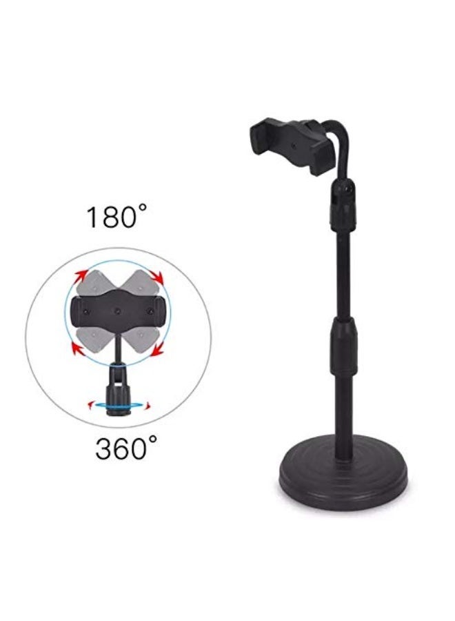 هامزون حامل عالمي قابل للطي والكمبيوتر اللوحي والهاتف يدور 360 درجة، حامل سطح مكتب قابل للتعديل مع ذراع مرن وقاعدة غير قابلة للانزلاق، متوافق مع أجهزة iPad وiPhone وGalaxy Tab وجميع الأجهزة - Image 4