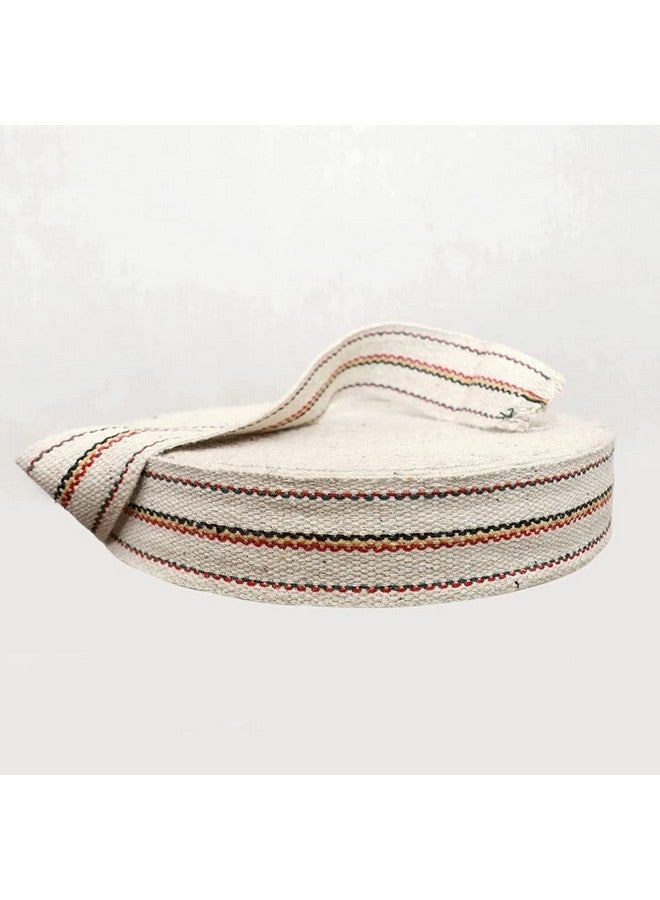 BASRAH NIWAR 2.5-Inch Cotton Niwar Roll | Ideal for Traditional Khatiya, Charpai, and Folding Beds (2.5 Kg), White, Solid - Image 1