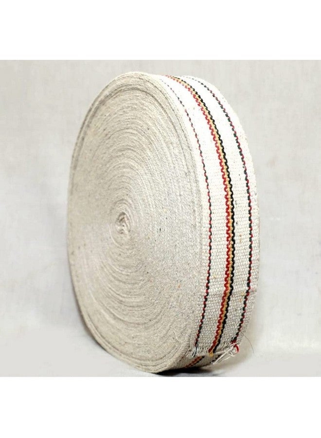 BASRAH NIWAR 2.5-Inch Cotton Niwar Roll | Ideal for Traditional Khatiya, Charpai, and Folding Beds (2.5 Kg), White, Solid - Image 4
