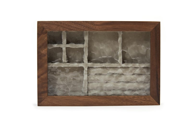 pandapark Wooden Jewelry Box with Glass Lid, Multi-Compartment Storage Display Case, Walnut Brown (Silver Walnut) - Image 1