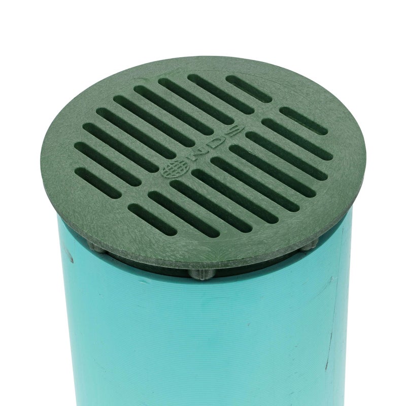 NDS غطاء تصريف دائري 6 بوصة NDS 50، يتصل بحوض تصريف Speed-D، أنابيب التصريف والتجهيزات، للحدائق الصغيرة، المناظر الطبيعية، والفناءات، أخضر - Image 3