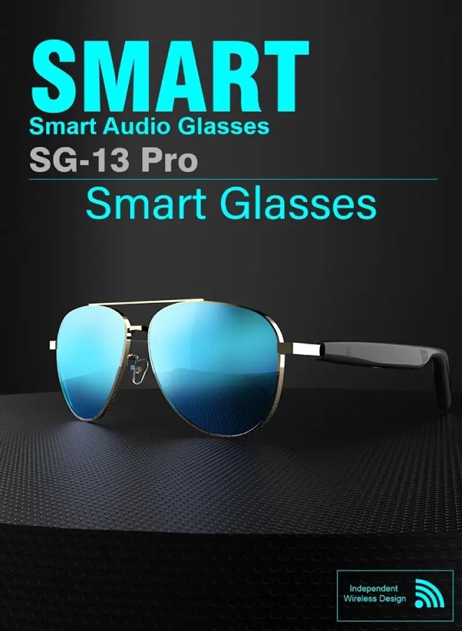 SG-13 Pro Smart Wireless Audio Glasses with HD Sound, Air Conduction Technology, True Wireless 5.4, Type-C Charging, Touch Control, Long Battery Life, Built-in Mic for Music  Calls, Lightweight  Stylish Design for Men and Women - Image 1