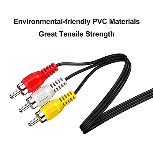 Eanetf 3.5mm to RCA Camcorder Handycam AV Audio Video Output Cable, 1/8" TRRS to 3 RCA Male Plug AUX Cable Cord for TV,Smartphones,MP3, Tablets,Speakers,Home Theater - 5ft - Image 3