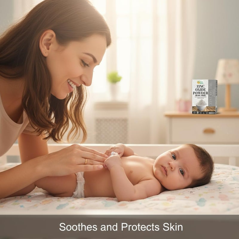 HERBS BOTANICA مسحوق أكسيد الزنك غير النانو، درجة صيدلانية لحماية البشرة، الشفاء، كريم طفح الحفاضات للأطفال، واقي الشمس، العناية بحب الشباب، مستحضرات التجميل والكريمات DIY، 8 أوقية / 227 جرام - Image 4