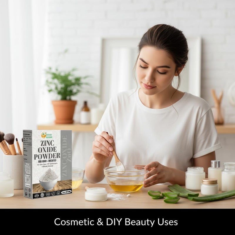 HERBS BOTANICA مسحوق أكسيد الزنك غير النانو، درجة صيدلانية لحماية البشرة، الشفاء، كريم طفح الحفاضات للأطفال، واقي الشمس، العناية بحب الشباب، مستحضرات التجميل والكريمات DIY، 8 أوقية / 227 جرام - Image 5