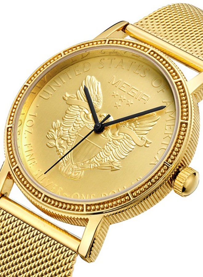 MEGIR Men's Casual Chronograph Watch SW0081 - 42 mm - Gold - Image 3