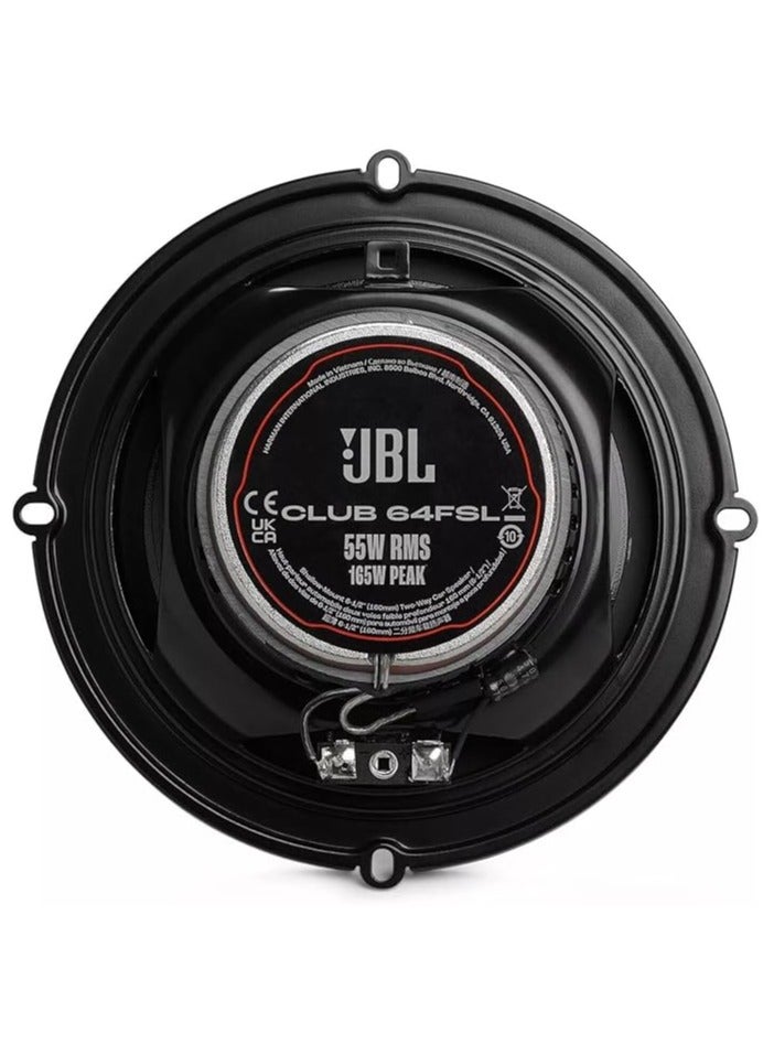 JBL CLUB 64FSL Car Speakers, 16.5 cm, 165W Peak Power, 2-Way Shallow Mount, Pair - Image 3