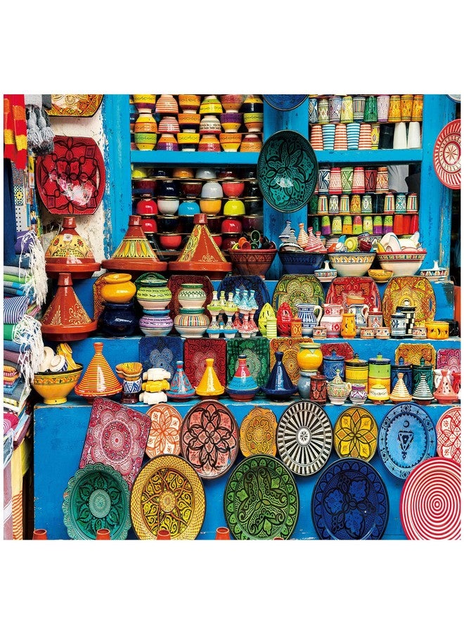 BenBen 1000 Piece Jigsaw Puzzle for Adults, Moroccan Pottery, Jigsaw Puzzle with Letters or Patterns on Back, Challenging Puzzle for Game Night - Image 1