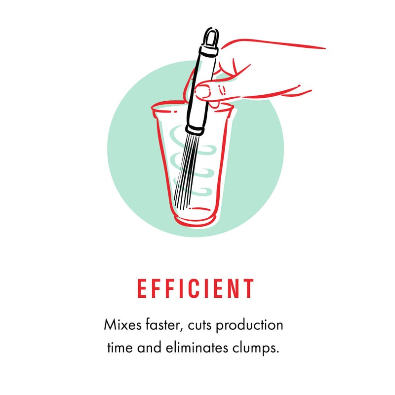 Gosh That's Good! Brand Gosh That's Good! Brand The Baristir - Ultimate Coffee Shop Tool, Efficient Mixing Timesaving, No Clumping - Designed to Reach Sides, Foam Control  - Image 3