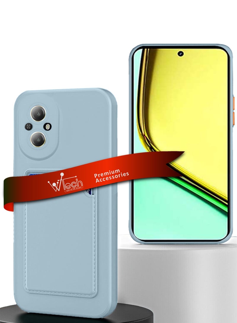 Wtech Silicone TPU With Card Holder Case Cover For Realme C67 4G 2023 Grey - Image 1