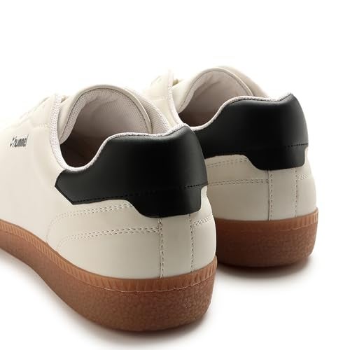 hummel Classic Elite Casual Sneaker for Men Lightweight Breathable with Enhanced Comfort Cushioned Insole and Slip-Resistant Work and Play Casual Shoes White/Black UK 6 - Image 5