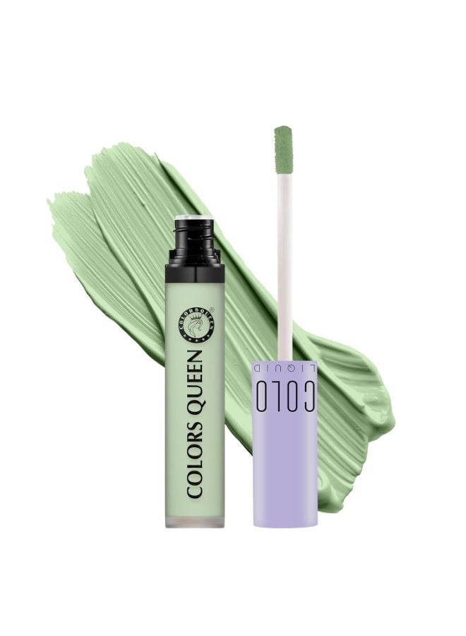 COLORS QUEEN Conceal & Reveal Liquid Concealer – 12 Green Corrector, 6g | Lightweight, Long Lasting & Easily Blendable with Matte Finish | Waterproof Liquid Concealer for Women with Jojoba Seed Oil - Image 1