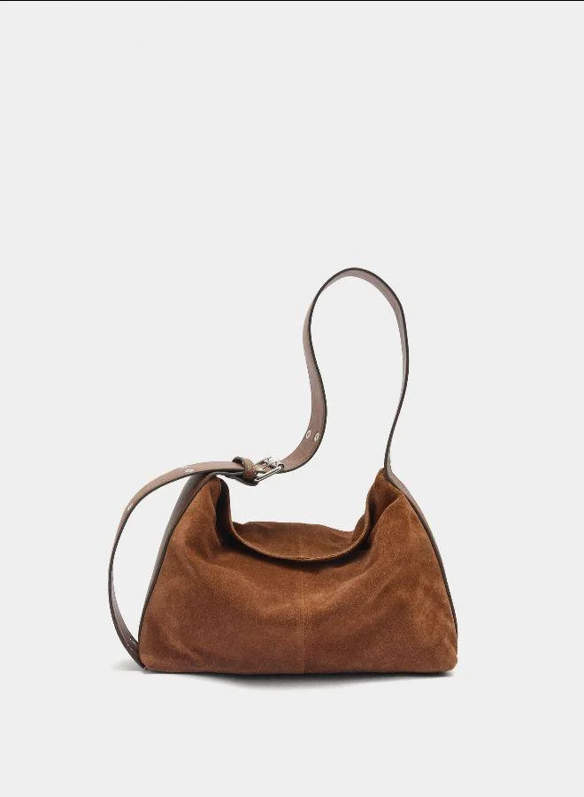 بارفوا حقيبة كتف جلدية من الجلد المدبوغ