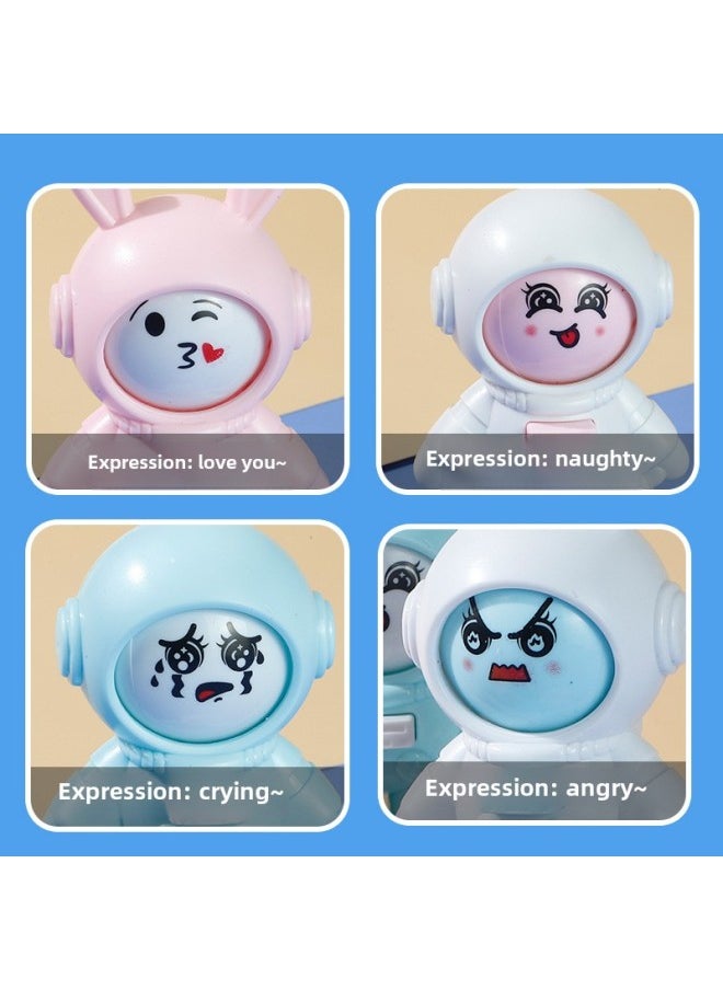 Generic - Rabbit Spaceman Guess Boxing Face Changing Two-in-one Toy Stone Scissors Cloth Guess Boxing Night Market Stall Gift Wholesale-Color:Space Rabbit Guess Boxing Face Changing Doll - Image 1