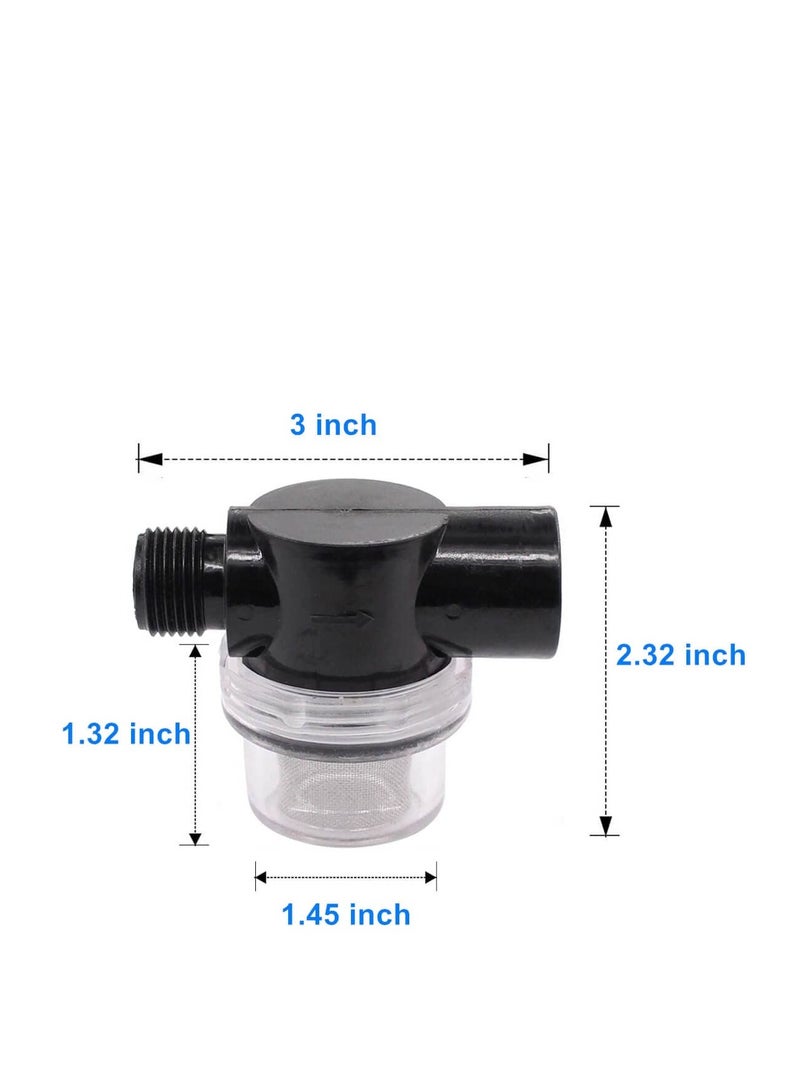 SYOSI 2 Pcs Twist-On Pipe Water Pump Strainer, RV Water Pump Filter Compatible With Shurflo Or Wfco,1/2 Inch Npsm Inlet/Outlet With 80 Mesh Stainless Steel Filter Screen For RV Marine Replacement - Image 2