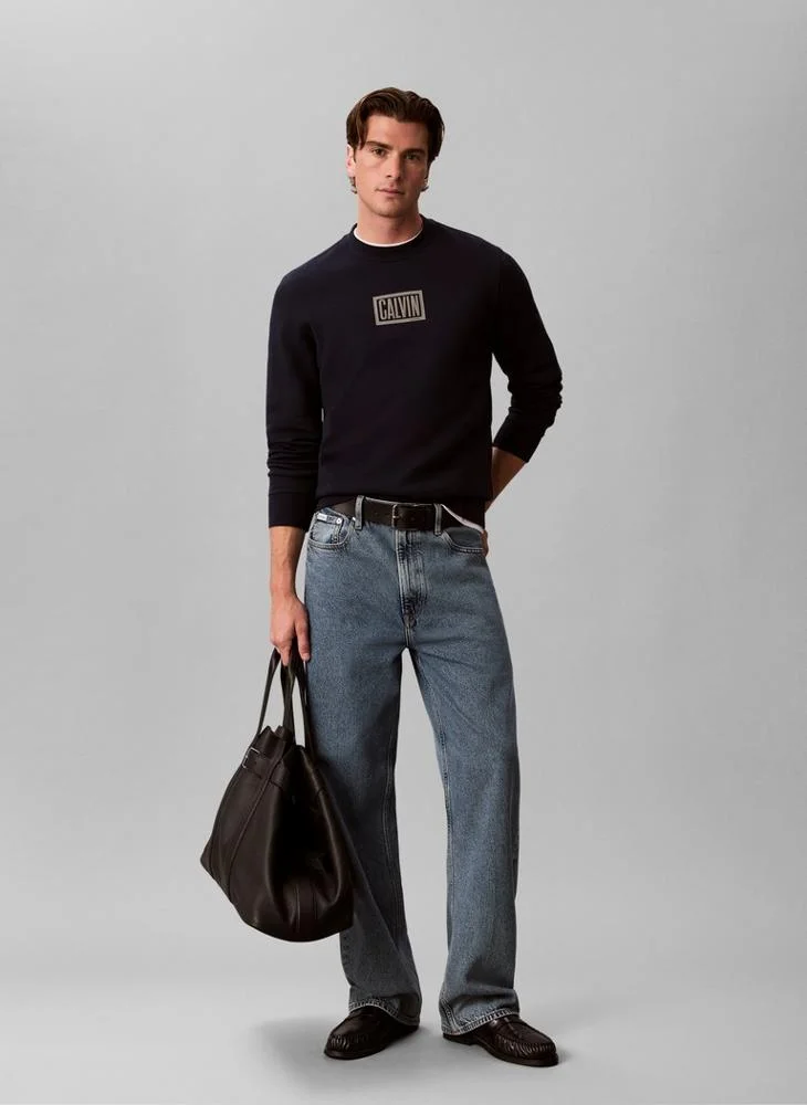 Calvin Klein Jeans  Cotton Terry Logo Sweatshirt for Men | Best Price UAE