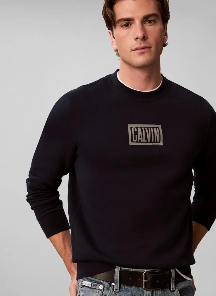 Calvin Klein Jeans  Cotton Terry Logo Sweatshirt for Men | Best Price UAE